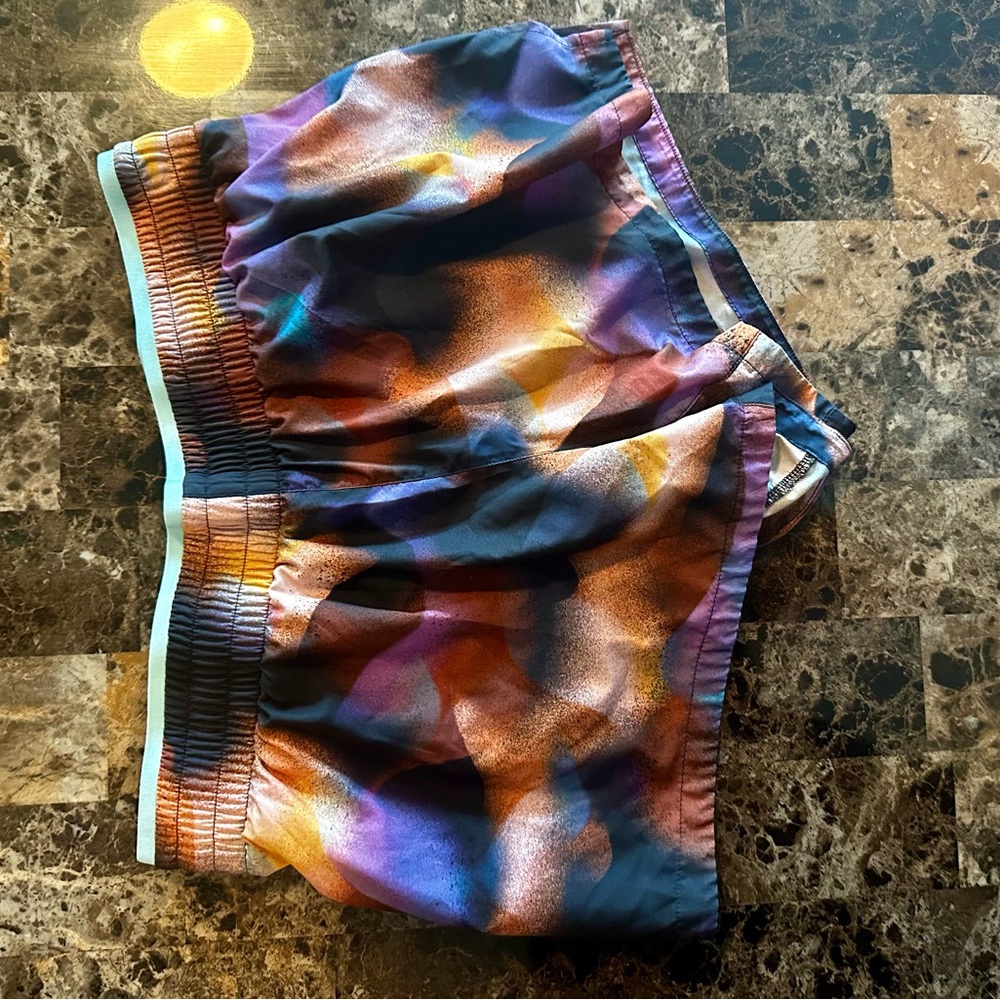 Fabletics multicolored running shorts